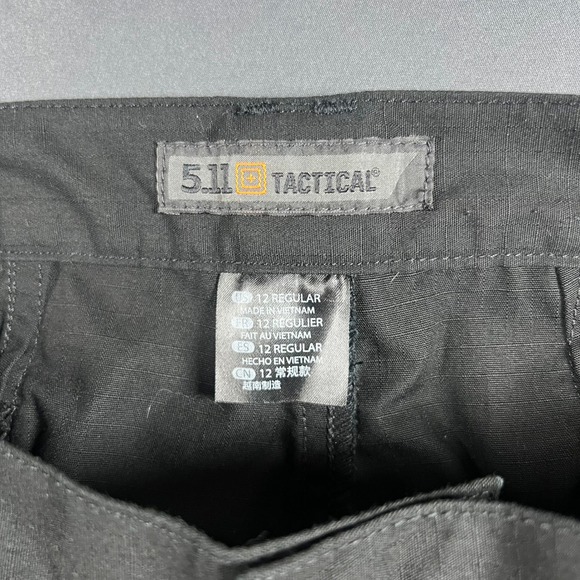 5.11 Tactical Women Black Ripstop Cargo Pants Size 12 Regular Work Outdoor - Picture 7 of 8